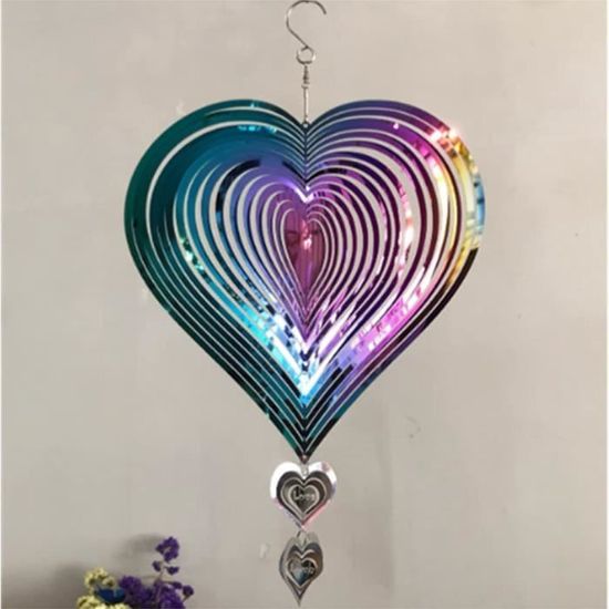 Carillon De Jardin Libellule En Spirale - Avec Clochettes, Acrylique, 62 Cm - Pour Intérieur Ou Extérieur - 12