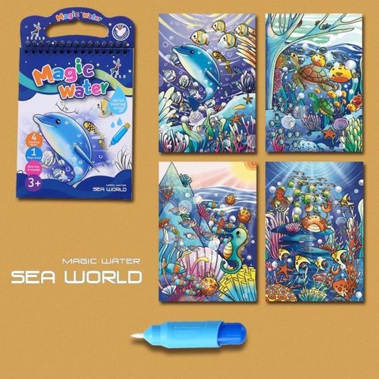 Livre De Dessin Réutilisable À L'eau, Ensemble De Livre De Coloriage À Livre De Dessin Réutilisable À L'eau, Ensemble De Livre De Coloriage À