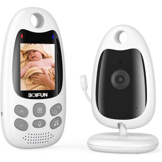 Babyphone BOIFUN 1080P Avec Caméra 4,3" - Détection Mouvement/Son, Vision Nuit, APP Contrôle