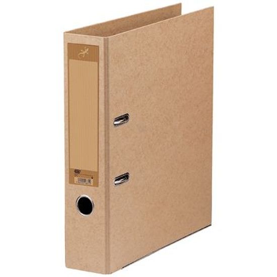 Oxford Classeur A4 Touareg Dos 80mm - 2 Anneaux, Couverture Kraft Recyclé, Beige/Blanc