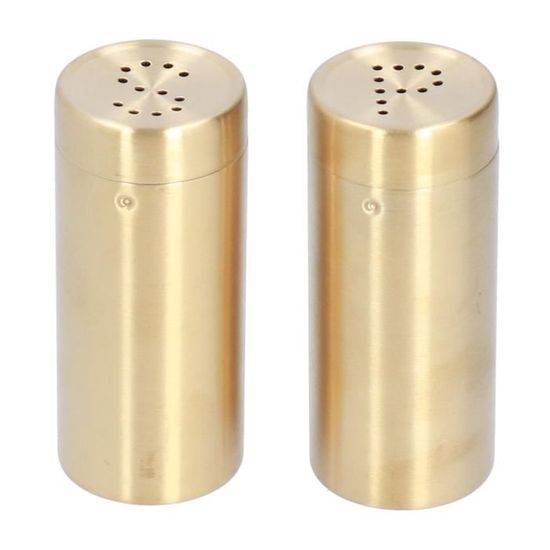 Lot De 2 Mini Salières Et Poivrières En Inox - Pour Sel, Sucre Glace, épices, Cacao - Avec Filtre Fin Et Couvercle