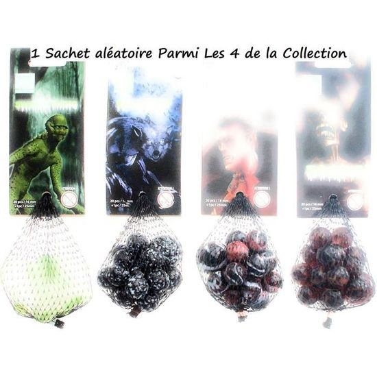 Circuit Billes Enfant Un Sachet De 20 Billes + 1 Calot à Thème Pour Enfant (Warriors) - (1 Sachet Aléatoire Parmi Les Lot De Billes Enfant