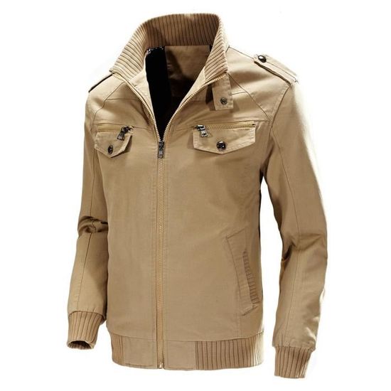 Veste Militaire Chaude Pour Homme EKLENTSON - Coton, Doublure Polaire, Nombreuses Poches, Capuche Amovible - 2