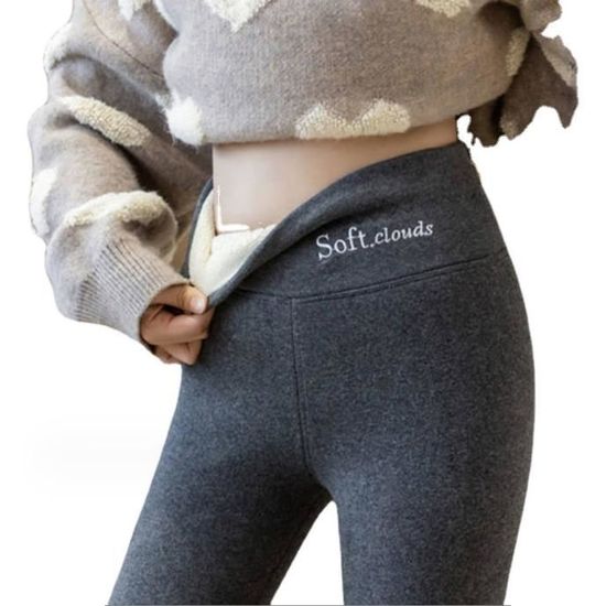 Collants U00e9pais Doublu00e9s En Polaire Pour Femmes, Taille