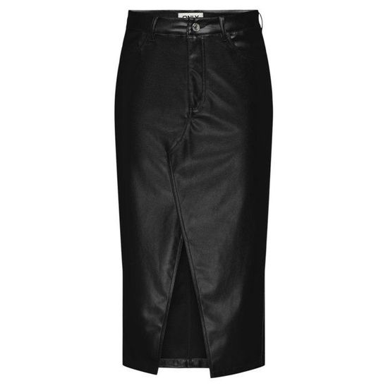 Jupe Noire Femme Mi Longue Droite