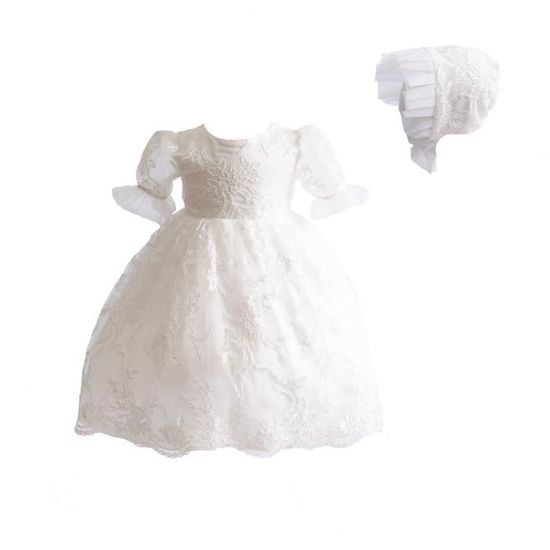 Ensemble bapteme blanc bebe garcon 3 pièces A492