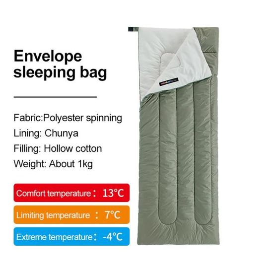 Sac De Couchage Naturehike 3 Saisons - Léger 1kg - Taille 188x74cm - Rectangulaire Et Convertible En Double