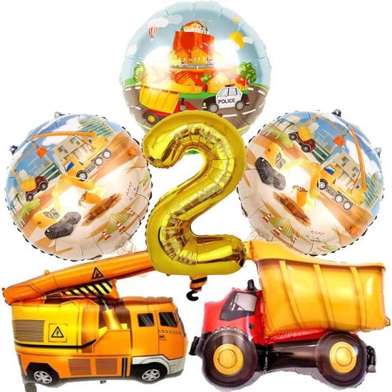 Écusson Thermocollant Pour Enfant Avec Pelleteuse - Pour Garçons, Camions Et Chantiers De