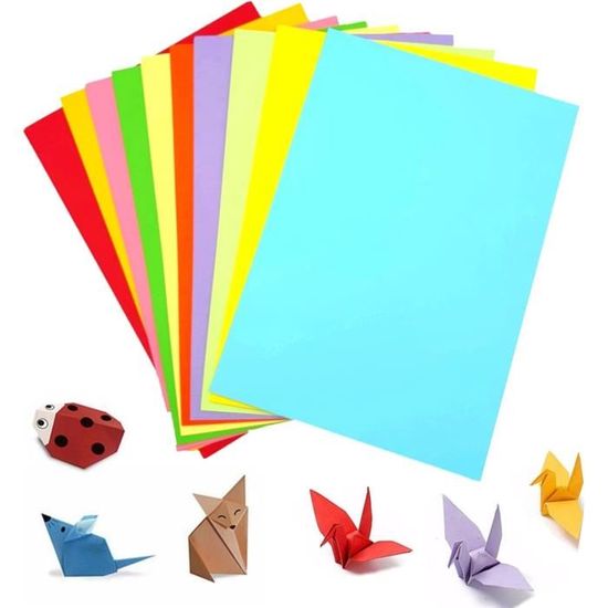 Papier Cartonné Couleur 180g/m² - 60 Feuilles A4, 30 Couleurs - Pour Dessin, Origami, Créations Manuelles - 4