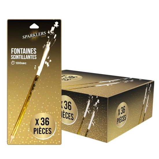Fontaines à Gâteau Scintillantes Sparklers Club - Lot De 4 - Durée 90-100s - Pour Anniversaire, Mariage - Catégorie F1