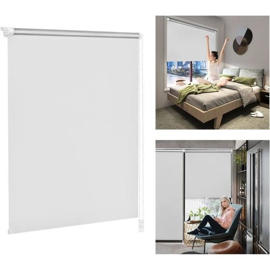 Store Occultant Cleanwizzard Pour Fenêtre Sans Perçage - Klemmfix Autoserrant, Crème/beige 40x160 Cm - Idéal Chambre Et Location