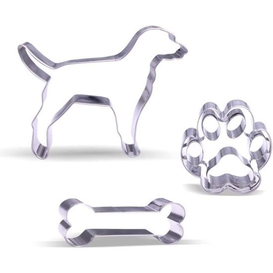 Lot De 4 Emporte-pièces En Forme De Patte De Chien – Acier Inoxydable – Idéal Pour Biscuits Et Activités Enfants - 2