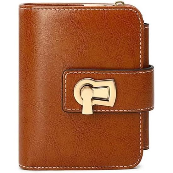 HKCLUF Portefeuille Petit Pour Femme, Porte Monnaie Cuir