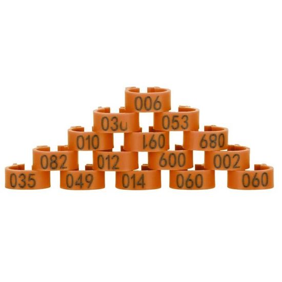 100PCS/Bag 8MM Anneaux De Bandes De Pigeon En Plastique, 001-100