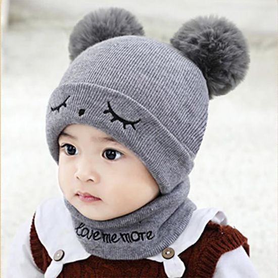 Bonnet 2 pompon sale bebe