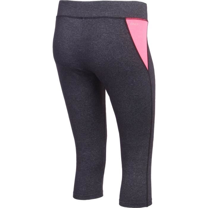 ONLY PLAY Legging 3/4 femme Linea - Noir / Rose