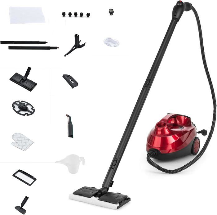3000W 1.5L Nettoyeur Vapeur Electriques Main Portable Domestique/Temps de Chauffe 5-6 min pour Canapé, Tapis, Vitre, Sol