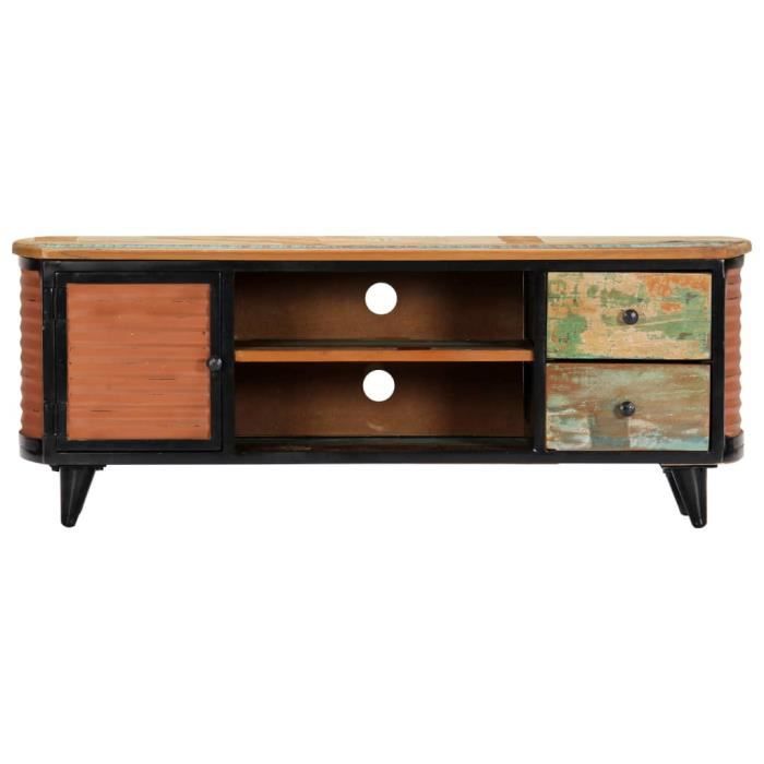 Meuble Tv 120 X 30 X 45 Cm Bois De Récupération Massif - YAJIASHENG