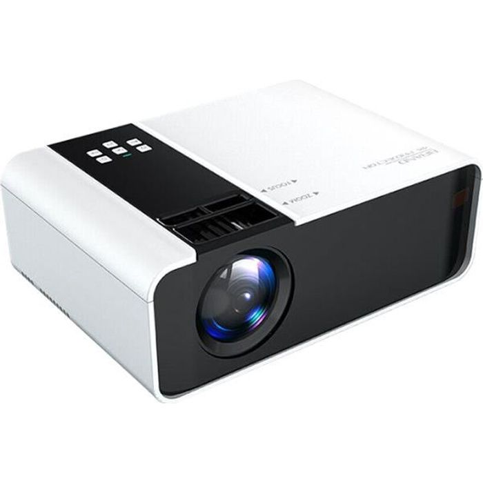 Mini Vidéoprojecteur Portable Projecteur G86 1080P Wifi Bluetooth LED Maison Cinéma Théâtre HDMI USB AV VGA Sans fil -Blanc