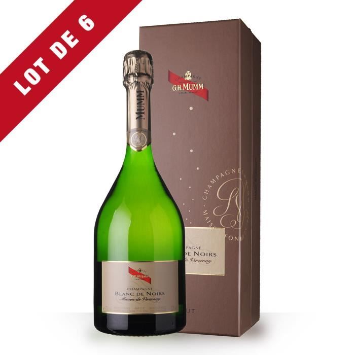 6X Mumm Blanc de Noirs 75cl Brut - Coffret - Champagne