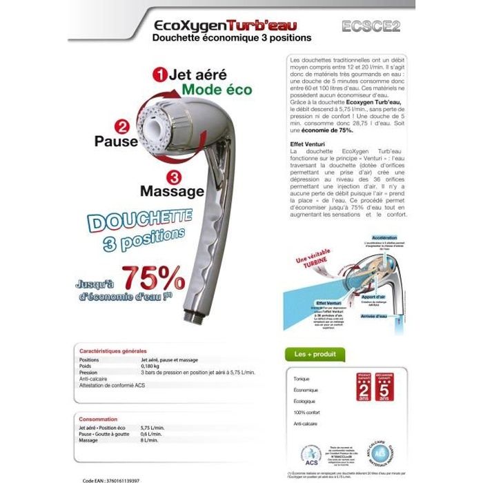 Douche Ecoxygen