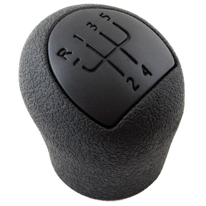 POMMEAU DE VITESSE NOIR ( 5 VITESSES ) POUR RENAULT CLIO (2001-2008), KANGOO 2001-2008, TWINGO (2001-2008) DACIA LOGAN (DEPUIS 2005)