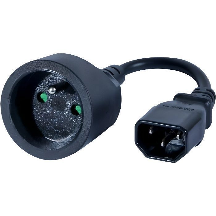 Adaptateur IEC C14 - CEE7 femelle