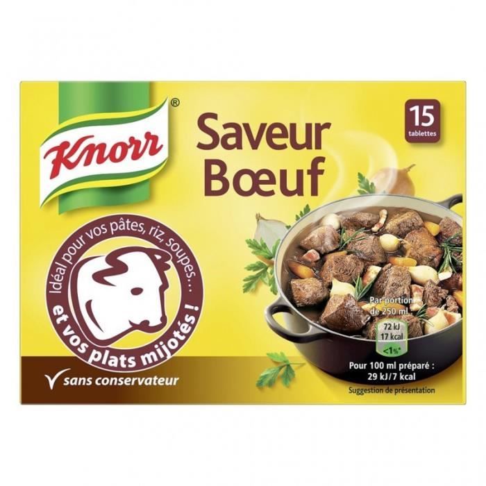 Knorr Bouillon Saveur Boeuf par 15 Tablettes 150g (lot de 6)