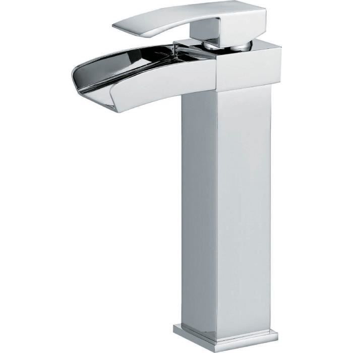 Mitigeur lave main pour vasque finition cascade chromé