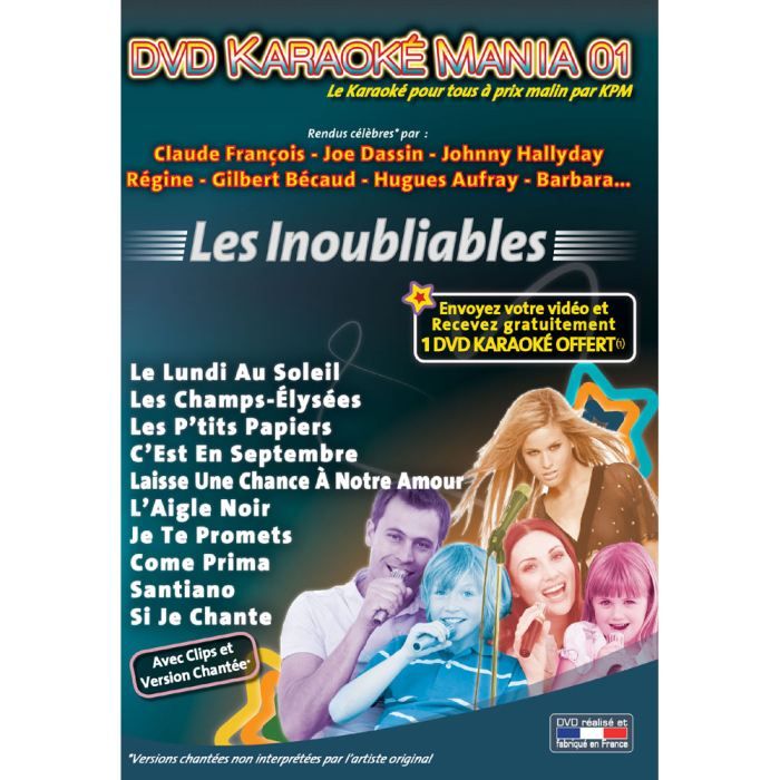 DVD Karaoké Mania Vol.01 Les Inoubliables