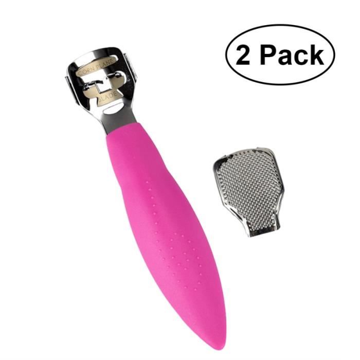 2 pièces professionnel grattoir de pied pédicure râpe fichier de cors dissolvant de callosités pour la peau MANICURE-PEDICURE SET