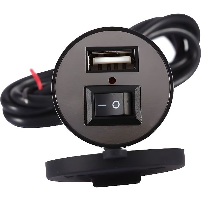 USB Moto téléphone portable Alimentation Chargeur étanche Port prise avec interrupteur 12V