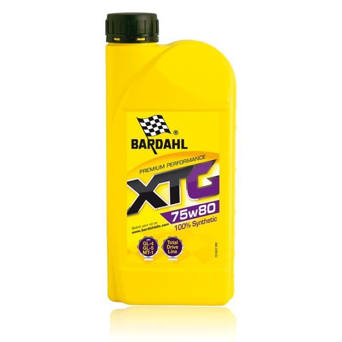 Huile 75W80 - boites et ponts - XTG EP 100% Synthèse GL-4 GL-5 MT-1 - 1L - BARDAHL