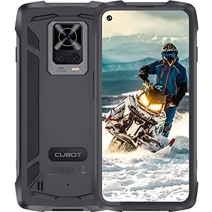 CUBOT - Kingkong 7 Téléphone Incassable, 64MP Caméra Smartphone Mémoire 8 GB + 128 GB, Téléphone Android 11 Étanche IP68,Batterie