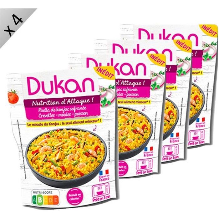 Perles de konjac aux moules, crevettes et safran façon LOT-4 paëlla LOT-4