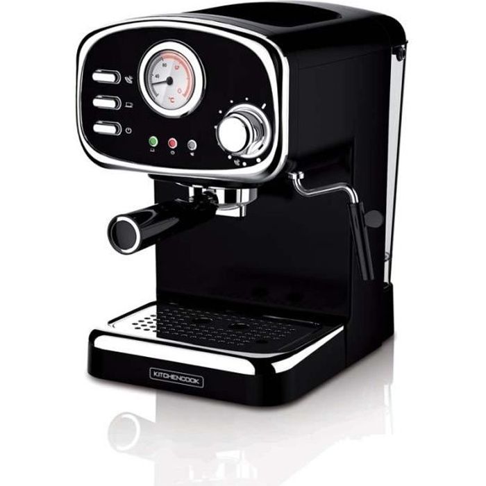 Machine A Expresso 1100w Avec 7 Boissons A Preparer Little Italy Black De Kitchencook