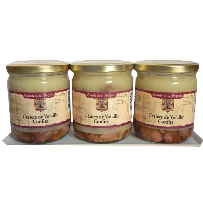 Lot 3 Gésiers Volailles 350g Comte de la SEYNIE