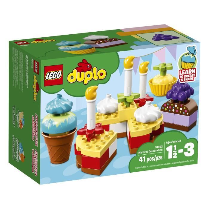 Lego Duplo My First Celebration Pour les enfants des blocs de construction de 1,5 à 3 ans (41 Pcs) 10862 B7P18