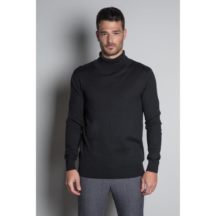 DEELUXE Pull uni à col roulé ROLLUP Black