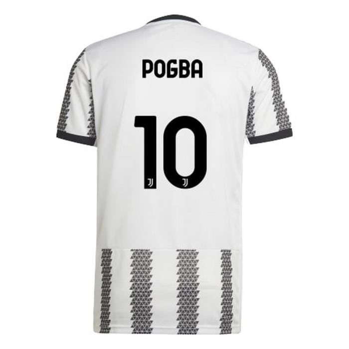 Nouveau Maillot Adidas Homme Juventus de Turin Domicile Flocage Officiel Pogba N°10 Saison 2022-2023
