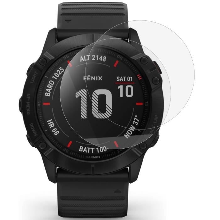 Verre Trempé pour Garmin Fenix 6X - 6X Pro - 6X Pro Solar - 6X Pro Sapphire [Lot de 2] Phonillico®