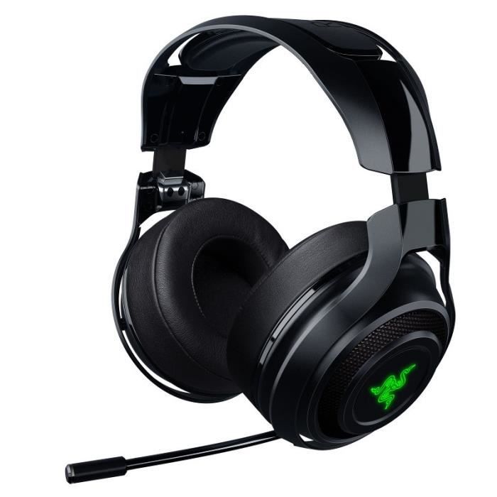 RAZER Micro-Casque Gamer MANO'WAR - Sans fil - Son Surround 7.1 - Rétréclairé RVB - PC / PS4