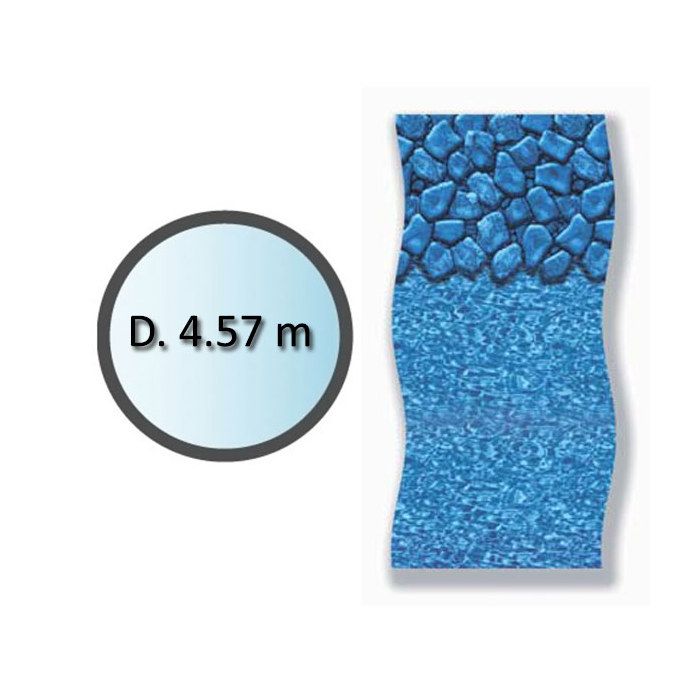 Liner boulder forme ronde d.4.57m pour piscine hors sol