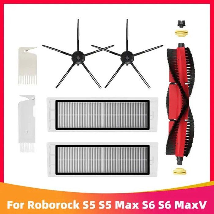 Compatible Avec Xiaomi Roborock S5 S502-00 S502-02 S5 Max S6 S6 MaxV S6 Pure E4 E5 Robot Aspirateur Pièces De Rechange Brosse Latérale Principale