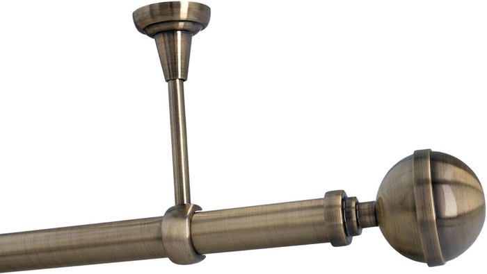 Supports Muraux Pour Tringle à Rideaux – Finition Laiton Antique, 19mm, Lot De 3