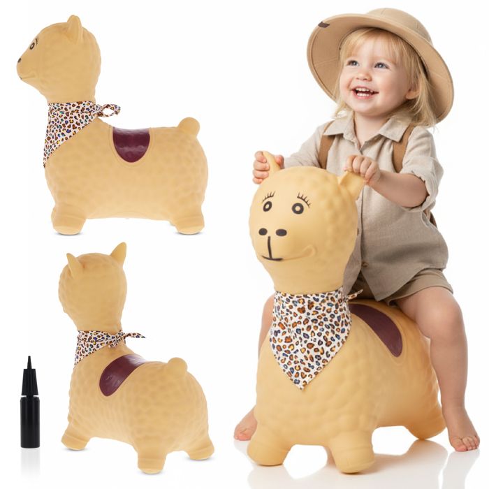 Hoppimals Tootiny – Animal Sauteur Gonflable Vache – Avec Pompe Incluse – Développe Motricité Dès 12 Mois – Jouet Rebondissant