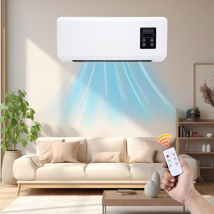 2000W Ventilateur de climatisation mural refroidisseur dair Radiateur électrique avec télécommande Utiliser toute lannée - Prumya