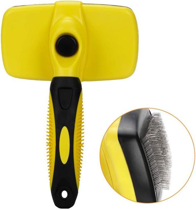 Meilleurs prix pour Brosse autonettoyante pour chien et chat brosse de toilettage pour animaux de compagnie adaptée aux poils longs. Petits et grands