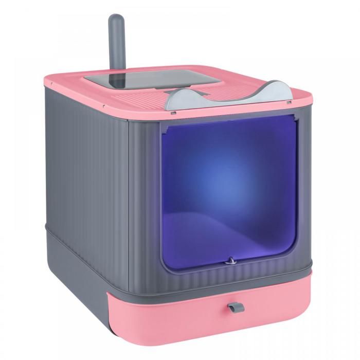 Meilleurs prix pour XJING-Boîte à litière pour chats - Toilettes pour chats-avec dumping Dumping Cat Litter Phel UV Disinfection-Aucune odeur