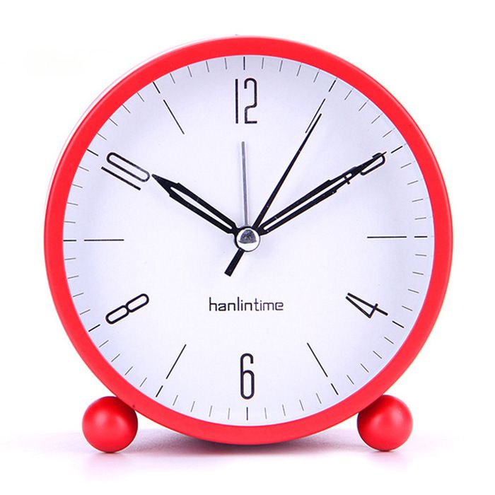 Réveil Analogique Rétro Sans Tic-tac – Avec Veilleuse, Snooze, Sonnerie Progressive – Pile AA – 4,3 Pouces (blanc, Jaune, Noir, Rose, Vert)